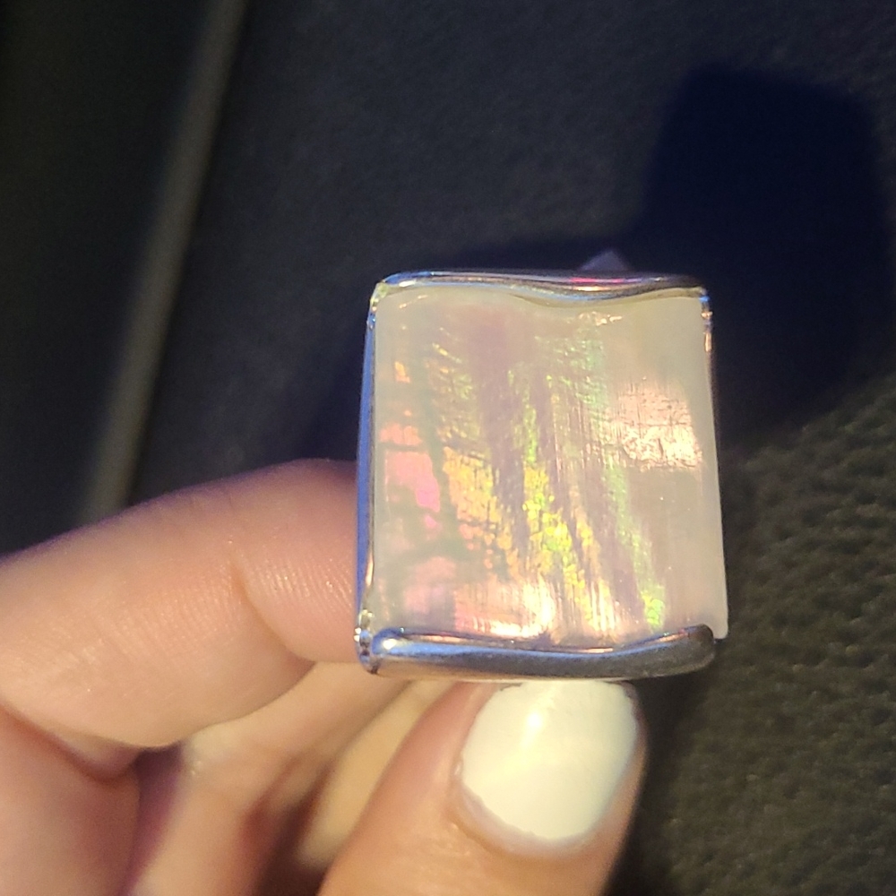 Multi color /white pearl ring